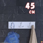 Modilayn ARI Serisi 9 Kancalı Banyo Askısı - 3'lü Set (41,4x9,6 cm) | Ekstra Düzen ve Yer Tasarrufu thumbnail 1