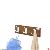 Modilayn ARI Serisi 9 Kancalı Banyo Askısı - 3' lü Set (41,4x9,6 cm) | Ekstra Düzen ve Yer Tasarrufu thumbnail 6