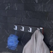 Modilayn ARI Serisi 12 Kancalı 4'lü Set (51,4x9,6 cm) Banyo Askısı | Ekstra Düzen ve Yer Tasarrufu thumbnail 2