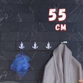 Modilayn ARI Serisi 12 Kancalı 4'lü Set (51,4x9,6 cm) Banyo Askısı | Ekstra Düzen ve Yer Tasarrufu thumbnail 1