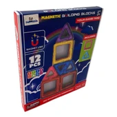 Manyetik Bloklar 12 Parça Eğitici ve Yaratıcı Yapı Seti thumbnail 6