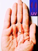 Eagenset İğneli Silikon Balık Ultraviyole UV Neon Simli Pembe 5 cm 2 Adet thumbnail 1