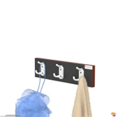 Modilayn ARI 9 Kancalı Banyo Askısı 3'lü Set 41,4x9,6cm Şık Tasarım Ekstra Düzen ve Yer Tasarrufu thumbnail 6