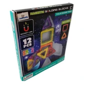 Manyetik Bloklar 12 Parça Eğitici ve Yaratıcı Yapı Seti thumbnail 3