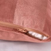 Minder-Kırlent Kılıfı 50x50 cm Pembe Renk Fermuarlı Kılıfı Pamuk Ev Dekorasyonu - 3