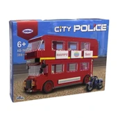 İki Katlı Otobüs Yapım Seti 388 Parça  Eğitici ve Detaylı Blok İnşa Oyuncağı thumbnail 1