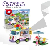 Dondurma Arabası Yapım Seti 324 Parça  Eğlenceli ve Eğitici Blok İnşa Oyuncağı thumbnail 5