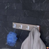 Modilayn ARI Serisi 12 Kancalı 51,4x9,6 cm 4'lü Set Banyo Askısı | Ekstra Düzen ve Yer Tasarrufu thumbnail 2