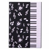 Piyano Karton Kapaklı Siyah Sayfalı Defter Büyük Boy - 1