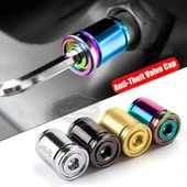 Kilitlemeli Sibop Kapağı Alyanlı Sibop Kapağı Araba Motosiklet Bisiklet Metal Sıkmalı Mavi 4 lü Set thumbnail 5