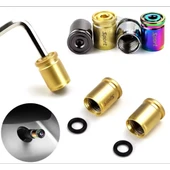 Kilitlemeli Sibop Kapağı Alyanlı Sibop Kapağı Araba Motosiklet Bisiklet Metal Sıkmalı Mavi 4 lü Set thumbnail 9