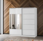 Erezoğulları Mobilya Geniş Raf Askılı Aynalı Sürgülü Gar200x60x210 cm - 1