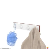 Modilayn ARI Serisi 1(56,4x9,6 cm)2 Kancalı Banyo Askısı - 4'lü Set | Ekstra Düzen ve Yer Tasarrufu thumbnail 6