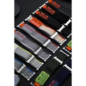 Apple Watch 42mm Alice Kumaş Kordon - Mavi-gri thumbnail 2