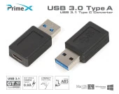 PrimeX PX-510 U30X31 USB 3.0 TypeC A Erkek USB 3.1 Type C Dişi Dönüştürücü - 5
