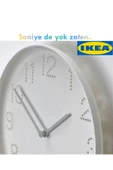 IKEA Tromma Duvar Saati Beyaz Renk thumbnail 6