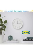 IKEA Tromma Duvar Saati Beyaz Renk thumbnail 1