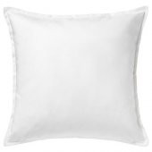 Minder Kırlent  Kılıfı 50x50 cm Beyaz Rengi Fermuarlı Yastık Kılıfı - 1