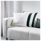 Minder Kırlent  Kılıfı 50x50 cm Beyaz Rengi Fermuarlı Yastık Kılıfı - 3