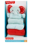 Orjinal Fisher Price Çıngıraklı Peluş Renkli Halkalar Eğitici Oyuncak Sevimli Kule Yapboz Fil - 3
