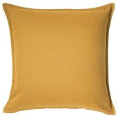 Minder Kırlent Kılıfı 50x50 cm Altın Rengi Fermuarlı Yastık Kılıfı - 1