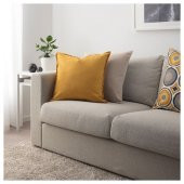 Minder Kırlent Kılıfı 50x50 cm Altın Rengi Fermuarlı Yastık Kılıfı - 3