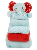 Orjinal Fisher Price Çıngıraklı Peluş Renkli Halkalar Eğitici Oyuncak Sevimli Kule Yapboz Fil - 1