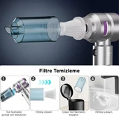 Üflemeli Şarjlı Araç Mini EL Süpürgesi 16.000PA Emiş Güçlü 4İN1 Araba Süpürgesi Kırmızı HL121 thumbnail 2