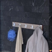 Modilayn ARI Serisi (66,4x9,6 cm) 5'li Set 15 Kancalı Banyo Askısı | Ekstra Düzen ve Yer Tasarrufu thumbnail 2