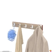 Modilayn ARI Serisi (66,4x9,6 cm) 5'li Set 15 Kancalı Banyo Askısı | Ekstra Düzen ve Yer Tasarrufu thumbnail 6