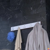 Modilayn ARI 9 Kancalı Banyo Askısı 3' lü Set 36,4x9,6cm Şık Tasarım Ekstra Düzen ve Yer Tasarrufu thumbnail 2