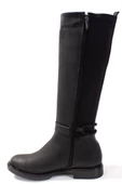 Dagoster DZA07-43621911 Siyah Günlük Streçli Düz Topuk Kadın Çizme - 3