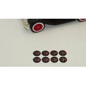 Seat FR Logo Jant Torpido Direksiyon 11mm Damla Sticker Logo Seti - 4