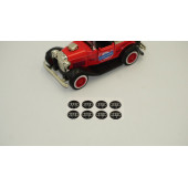 Audi Logo Jant Torpido Direksiyon 12mm Damla Sticker Logo Seti - 3