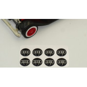 Audi Logo Jant Torpido Direksiyon 12mm Damla Sticker Logo Seti - 4