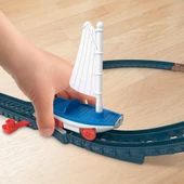 Orjinal Fisher Price Thomas ve Arkadaşları Thomas ve Skiff Açılır Köprü Macerası Seti HGX65 thumbnail 3