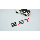 DK Tuning 2.8 T Bagaj Siyah Kırmızı 3M Yazı Logo Audi İle Uyumlu - 2