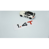 DK Tuning 1.4 T Bagaj Siyah Kırmızı 3M Yazı Logo Audi İle Uyumlu - 2