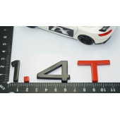 DK Tuning 1.4 T Bagaj Siyah Kırmızı 3M Yazı Logo Audi İle Uyumlu - 4
