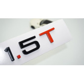 DK Tuning 1.5 T Bagaj Siyah Kırmızı 3M Yazı Logo Audi İle Uyumlu thumbnail 1