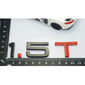 DK Tuning 1.5 T Bagaj Siyah Kırmızı 3M Yazı Logo Audi İle Uyumlu thumbnail 4