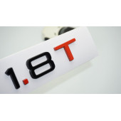 DK Tuning 1.8 T Bagaj Siyah Kırmızı 3M Yazı Logo Audi İle Uyumlu thumbnail 1