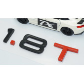 DK Tuning 1.8 T Bagaj Siyah Kırmızı 3M Yazı Logo Audi İle Uyumlu thumbnail 3