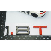 DK Tuning 1.8 T Bagaj Siyah Kırmızı 3M Yazı Logo Audi İle Uyumlu thumbnail 4