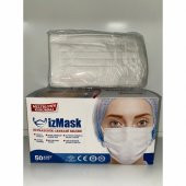 HİTS MASKE Yeni Nesil Maske 50 Adet 10 Lu Özel Ambalajlı Beyaz Renk Şeritli - 2