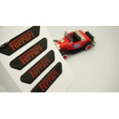 Ferrari Logo Kapı Kenarı Koruma Metalize Damla Desen 3M Band thumbnail 1