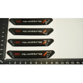 Audi Quattro Gecko Logo Kapı Kenarı Koruma Metalize Damla Desen 3M Band - 6