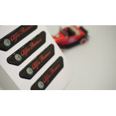 Alfa Romeo Logo Kapı Kenarı Koruma Metalize Damla Desen 3M Band thumbnail 1
