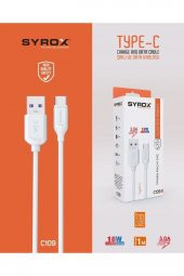 C109 Type-c Girişli 18w 3.0a Hızlı Şarj Ve Data Kablosu - 1