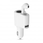 Zuidid 3 in 1 Bluetooth 5.0 Kulaklıklı Araç Şarj Cihazı - 1